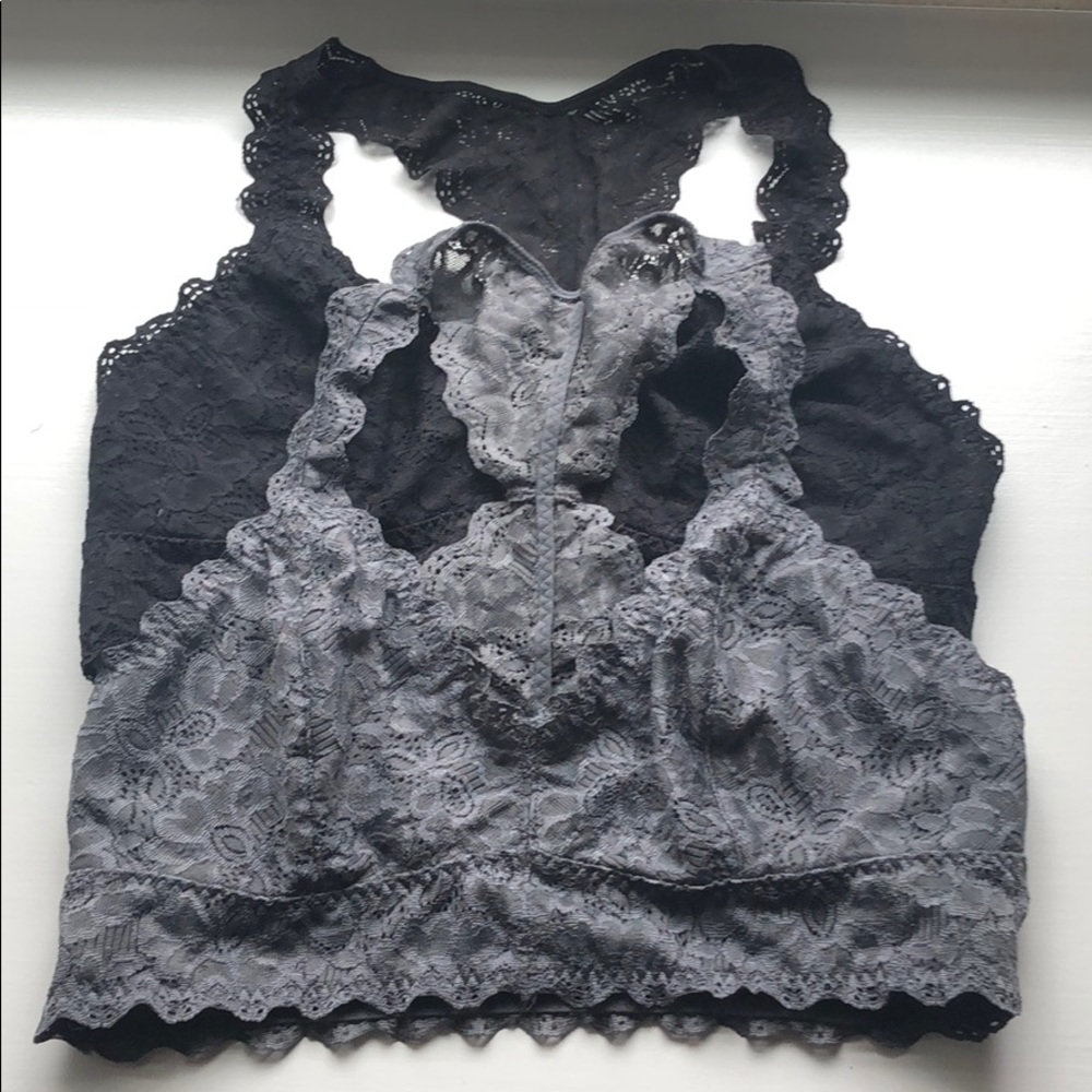 Set of 2 Lace racer back bralettes